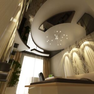 натяжные потолки многоуровневые, двухуровневые - komfortcenter.com.ua