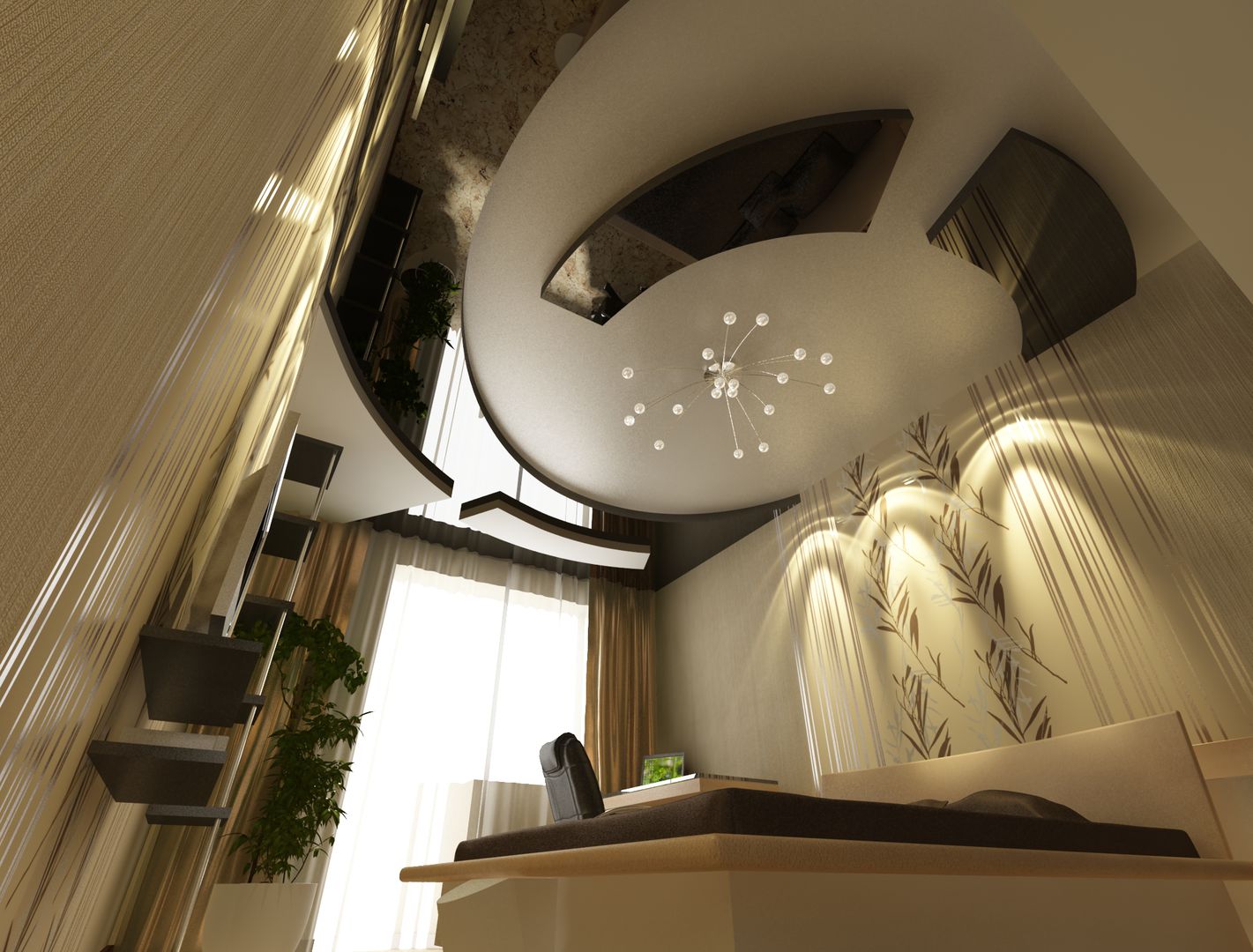 натяжные потолки многоуровневые, двухуровневые - komfortcenter.com.ua