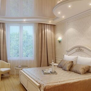 натяжные потолки в спальню - komfortcenter.com.ua