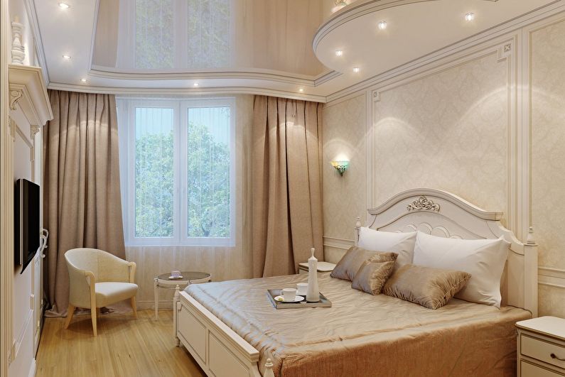 натяжные потолки в спальню - komfortcenter.com.ua