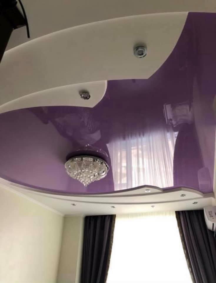 Глянцевый натяжной потолок Одесса komfortcenter.com.ua-012